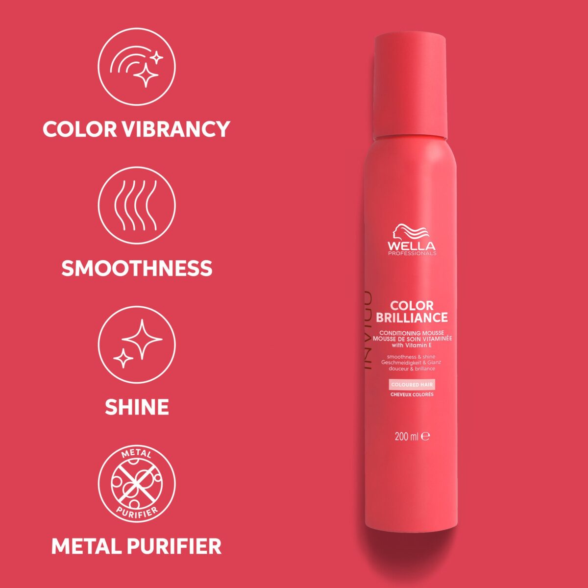 Wella Invigo Color Brilliance Vitamin Mousse - 200ml - Gallery 2